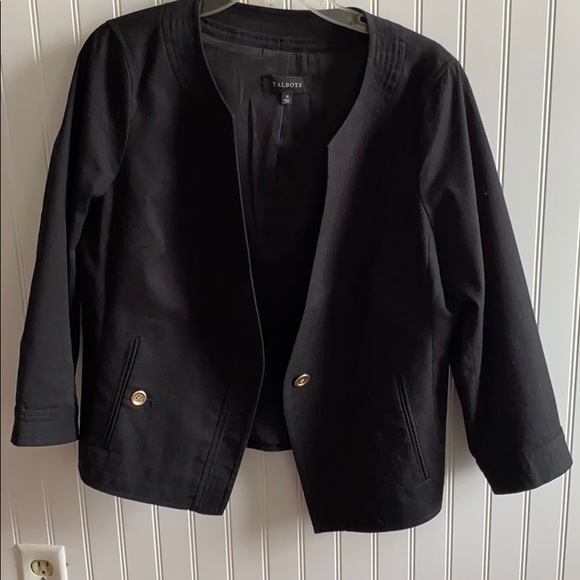 talbots black blazer